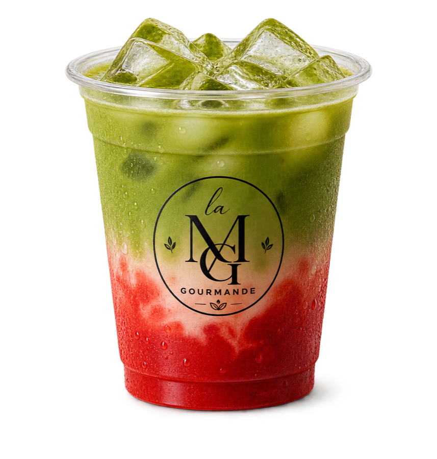 Strawberry Matcha Fizz